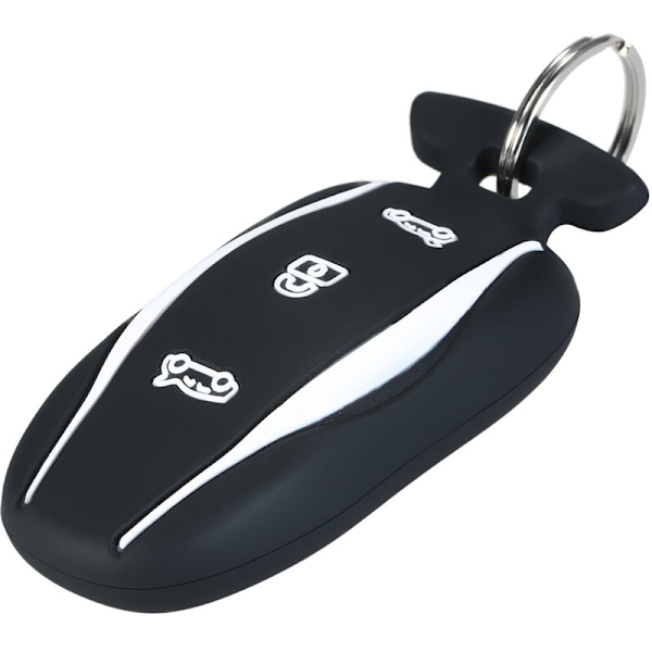 Tesla All-Inclusive Auto Silikonnyckelskydd (Svart Modell 3/S/Y Universal)