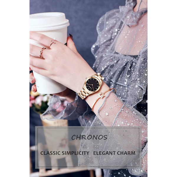 Dameur Mode Casual Japansk Quartz Ur Dame Business Vandtæt Rustfrit Stål Ur