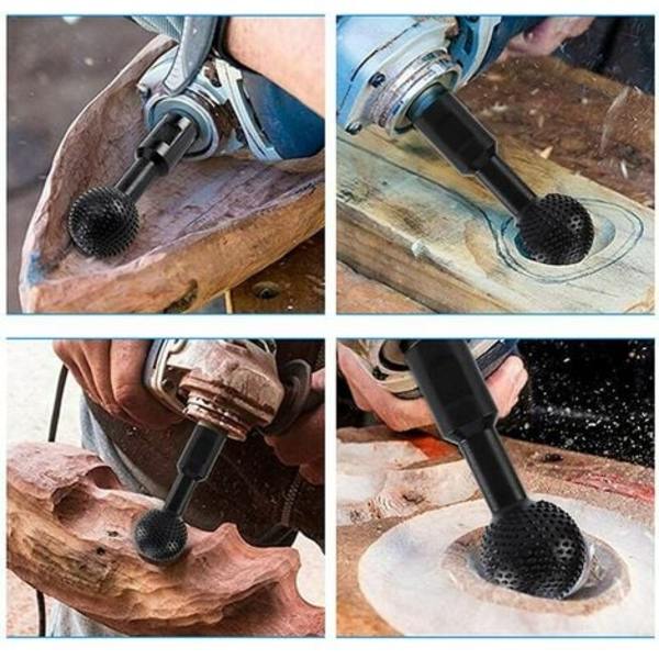 10Mm Sfäriskt Träspår Carving Verktyg Fil Rotations Boll-Forma Fräs Verktyg Trä Carving Fil Borr Bits Slip Huvud