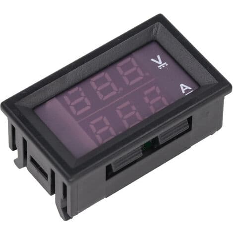 DC0-100V LED DC dobbel display digital strøm og digital voltmeter, 1A, rød + rød