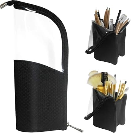 1 Sort Rejsemakeupbørsteholder, Børsteetui Organizer