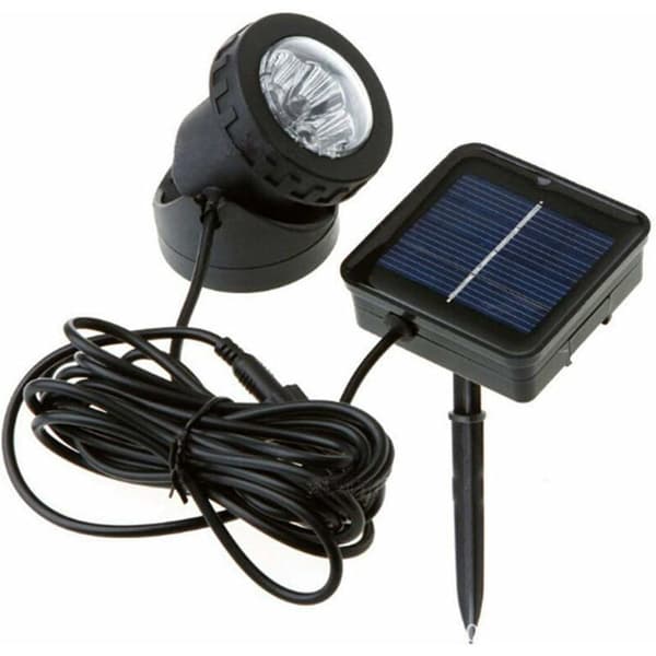 Solcelled LED Spotlys, Damlys, Solcelled Neddykkelig Lys, Havelys, Landskabslys, til Terrasse, Springvand, P