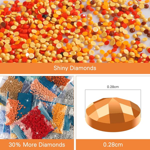 Abstrakte Blomster Diamantmaling Voksen, 5D Diamantmaling
