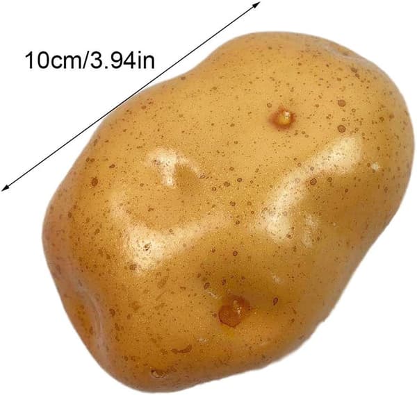 En konstgjord potatis som simulerar skumgrönsak