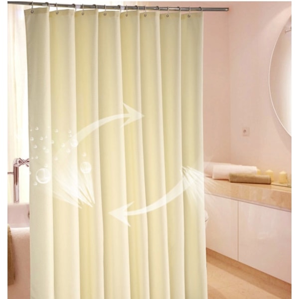 Beige bruseforhæng 120 bred * 180 høj CM