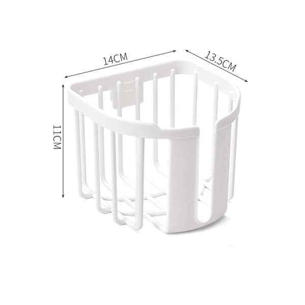 Perforert toalettpapirholder, toalettpapirholder (hvit)