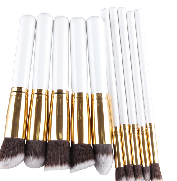 10 hvide platin makeupbørster