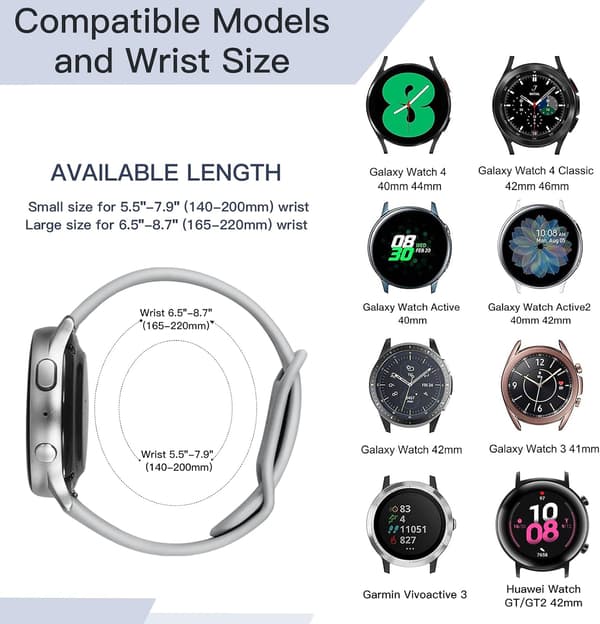 Silikonrem Kompatibel med Samsung Galaxy Watch Active 2