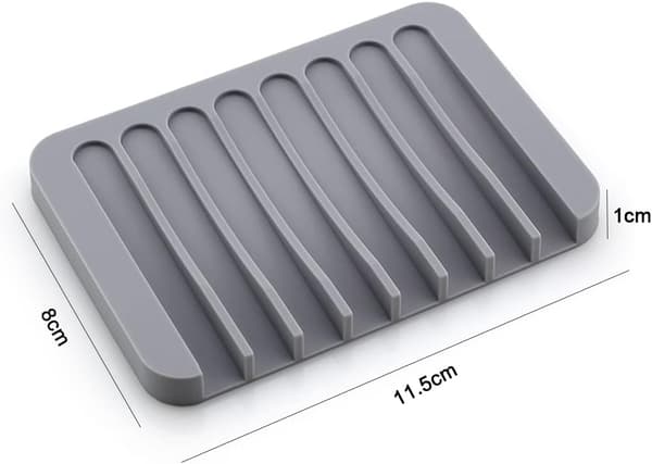 3-pack Silikontvålkopp med självdränering, för duschtvål, badrum, kök
