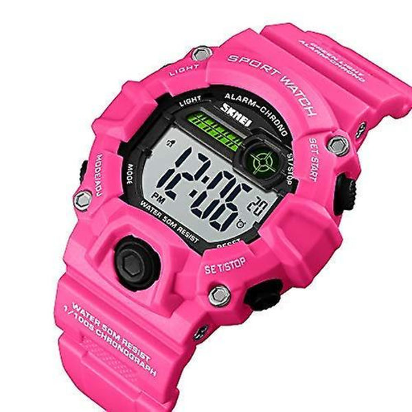 Pojkar Camo Led Sportklocka Luminous Alarm Stoppur