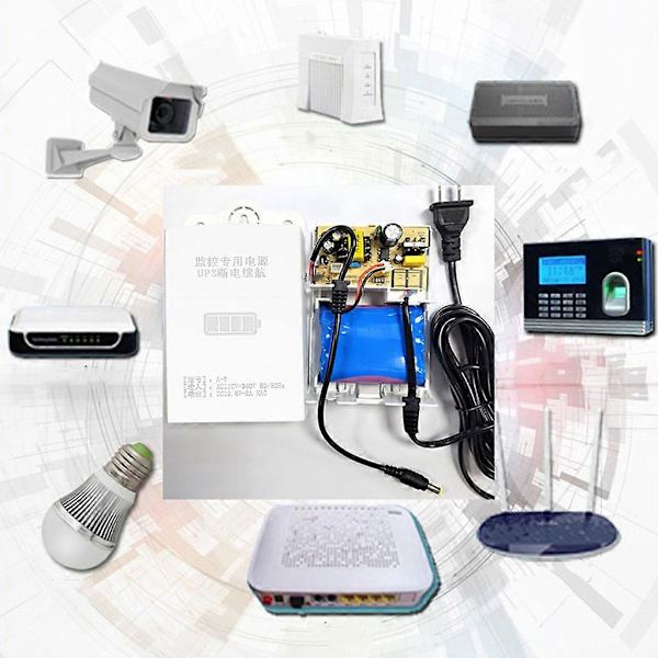12V-2A Mini UPS Batteri Backup til WiFi, Router, Modem Universelt Interface