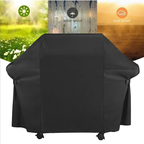 Utomhusugnsskydd Oxfordtyg BBQ-skydd (Svart 210D 145*61*117cm),