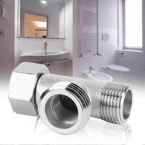 2 stk. 3-veis koblingsventil Toalettavlederventiladapter Spyleventil (EU3/8)