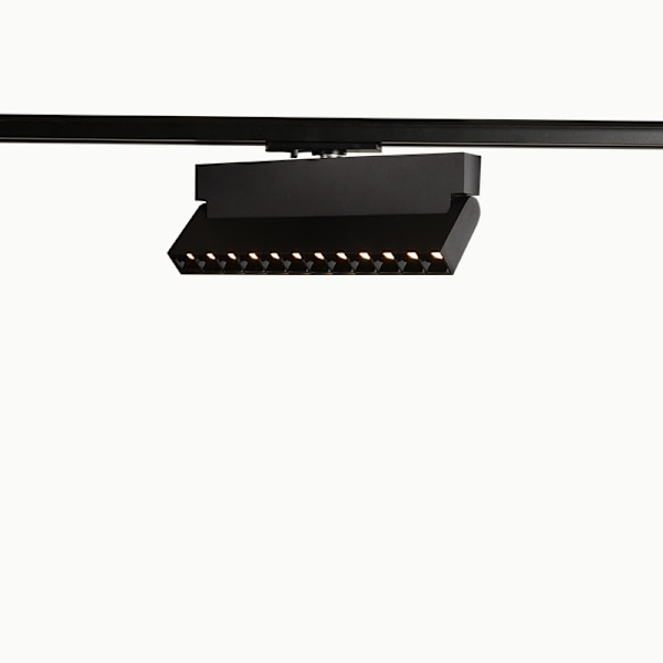Platt utan huvudljus, mini nordisk fällbar kreativ spårbelysning, spårspotlight, anpassad spårbelysning för renovering och hem (OSRAM-chip 12W, neutralt