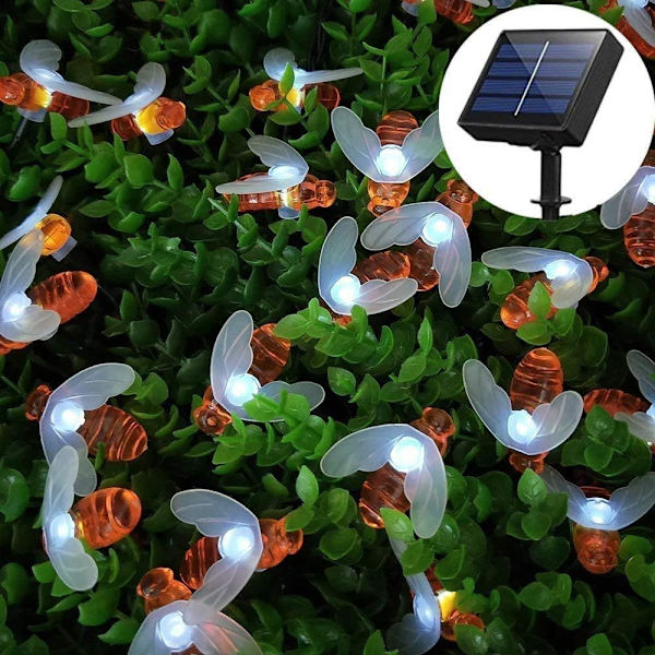 LED 5m 20 bi-udendørs vandtæt eventyrlampe [hvidt lys]