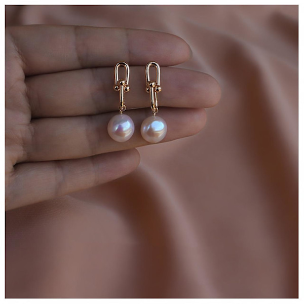 Ørering Perle 14k Pigers Mode Smykker Ac3744
