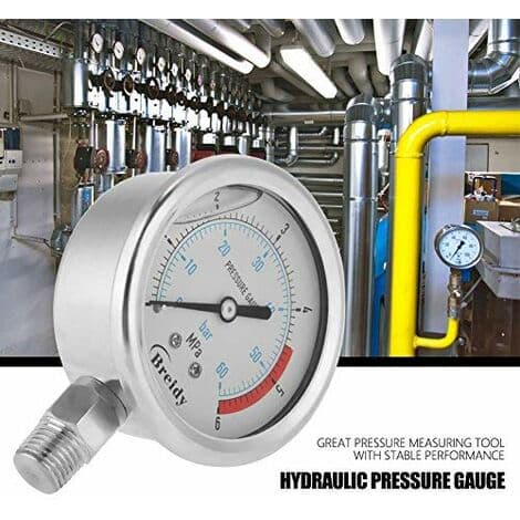 Trykkmåler Trykkmåler 0-6 Mpa Hydraulisk trykkmåler med NPT metallkasse bunnmontering