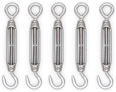 M4/M5/M6/M8 krog- og øjespænder er lavet af 304 rustfrit stål (M8CO type wire rebspænder 5 stk.)