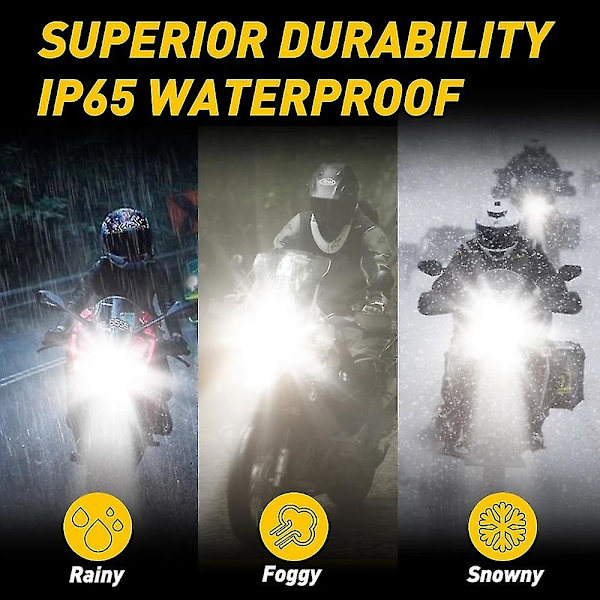 1 stk H4 Hb3 Led Canbus Fejlfri Motorcykel Forlygte Pære 1500lm 6000k Hvid Hi/lo Stråle Lys H4 Led Motorcykel Lys Forlygte
