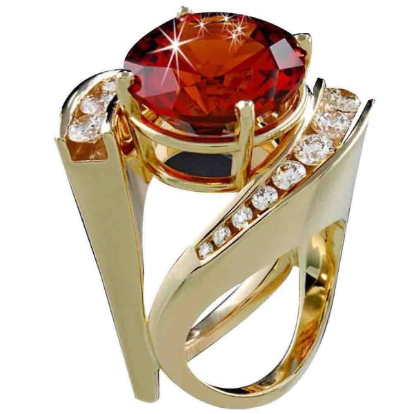 Mode Kvinder Cubic Zirconia Indlagt Geometrisk Finger Ring Party Smykker Gave 3 US 10