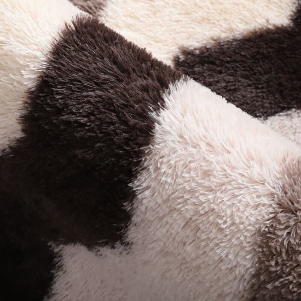 Langhåret tæppe 100 x 200 cm brunt – Lang luv 4 cm – Vaskbart ved 30°C – Blød tekstur til moderne indretning