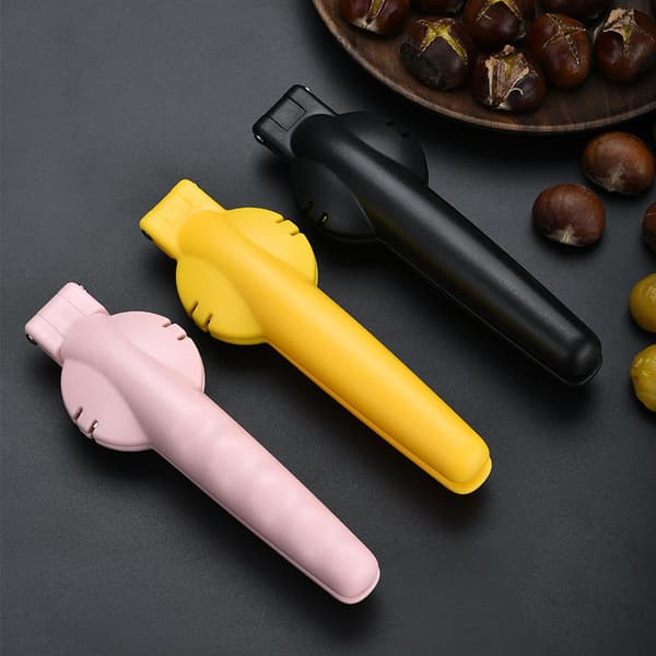 1 stk svart multifunksjonell kastanjeklips i rustfritt stål
