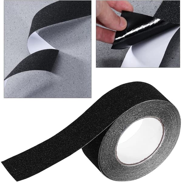 5cm*5m sort selvklæbende skridsikker tape, stærk klæbeevne