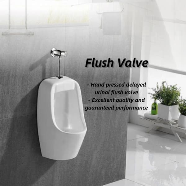 Urinal Skylleventil, Manuel Trykknap Skylleventil i Zinklegering, Toiletskyl
