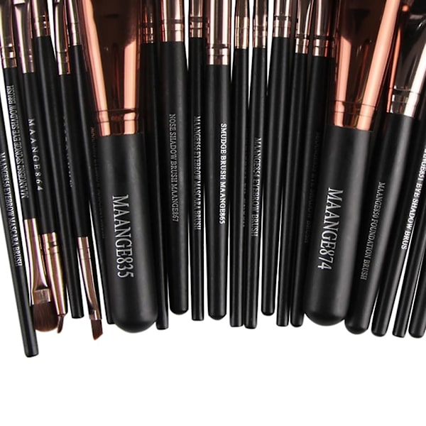 Sminkborstar Professionell Sminkset 22 Stycken Foundation Blanding Rouge Eyeliner Ansiktspulver Borstar Skugga Skugga