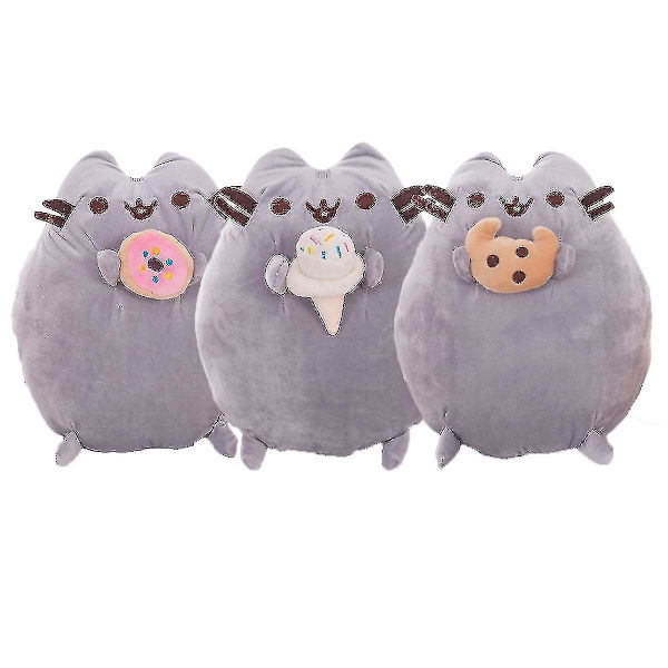 24cm Pusheen Katt Plyschleksak Ätbara Keks Katt Fylld Djurdocka, 9.5\" Ice cream cat