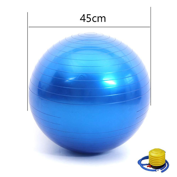 Träningsboll, Stabilitetsboll för Hemmet, Yoga, Gym Boll, Fysioboll, Schweizisk Boll, Fysioterapi Blue 45CM