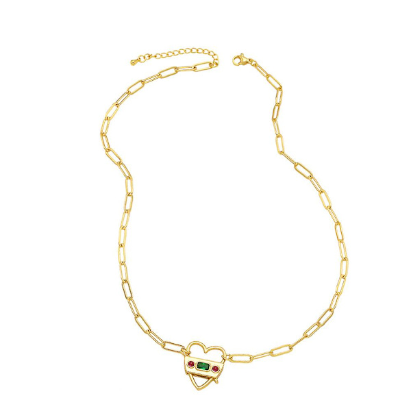 Halsband Vintage Zirkon Hjärta Stud Mode Smycken Ac8774 Bracelet