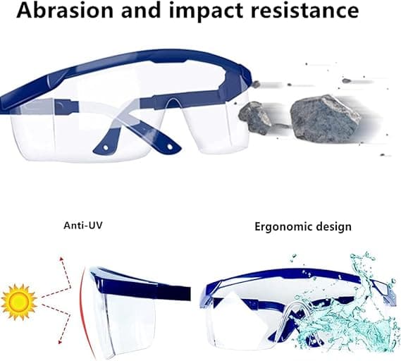 Skyddsglasögon, 2 st Anti-im Glasögon Blå Ramar UV-skydd