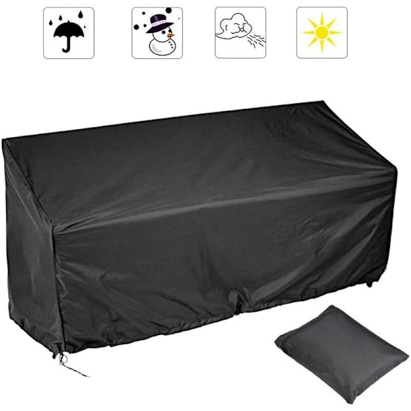 Utomhus Recliner Stolskydd Dammskydd Hem Stolskydd (210D Utomhus Svart Silver Inomhus 2 Sits),