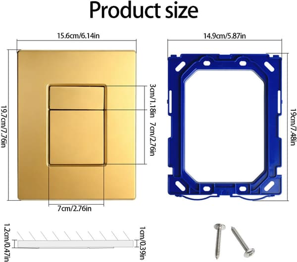 Modern vägghängd toalettcisternpanel med ABS-komponent, cisternskyddspanel, modern design