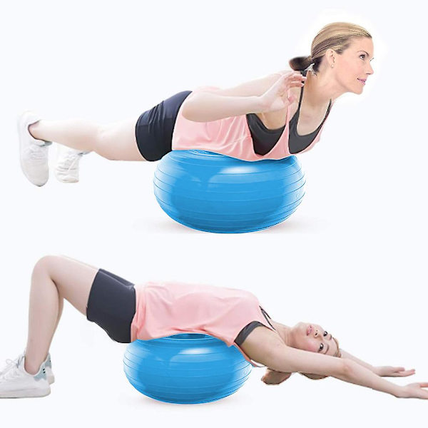 Donut-övningsboll, träning, core-träning, schweizisk stabilitetsboll för yoga, pilates och balansövningar i gym, kontor eller klassrum Blue