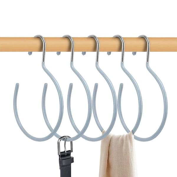 5-pack Kappkrok, Multifunktionella Hängkrokar Silver