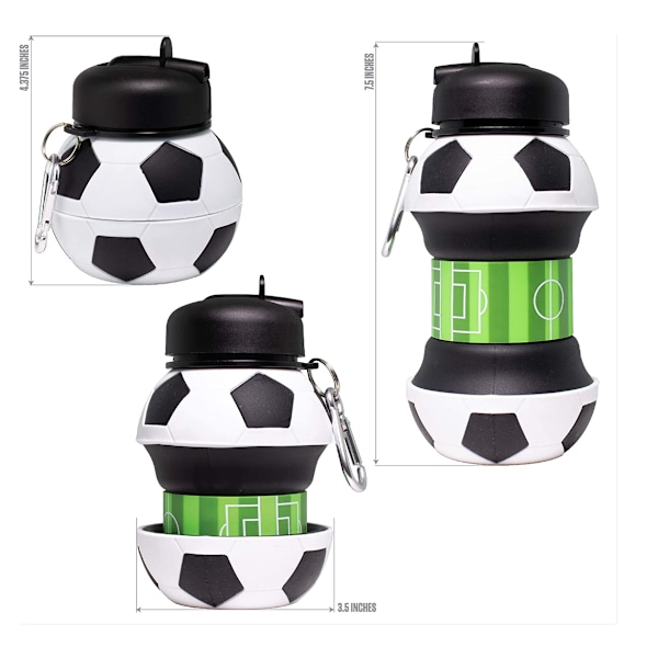 Utendørs Sports Vannflaske Husholdning Silikon Foldbar Kopp Kreativ Student Vannkopp Lekkasjesikker Anti-fall Bærbar Vannkopp for Barn (Høy Temper
