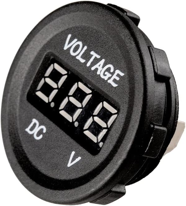 Universal Vandtæt LED Voltmeter Digital Display Voltmeter til Lastbil Bil Motorcykel DC 12V-24V (Blå)