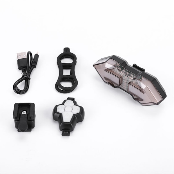 Ny trådlös fjärrkontroll blinkande bakljus USB laddningsbart vattentätt nattcykel cool ridning varningsljus,