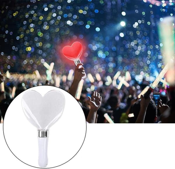 15 Farver Skiftende LED Stav Hjerteformet Lysende Koncert