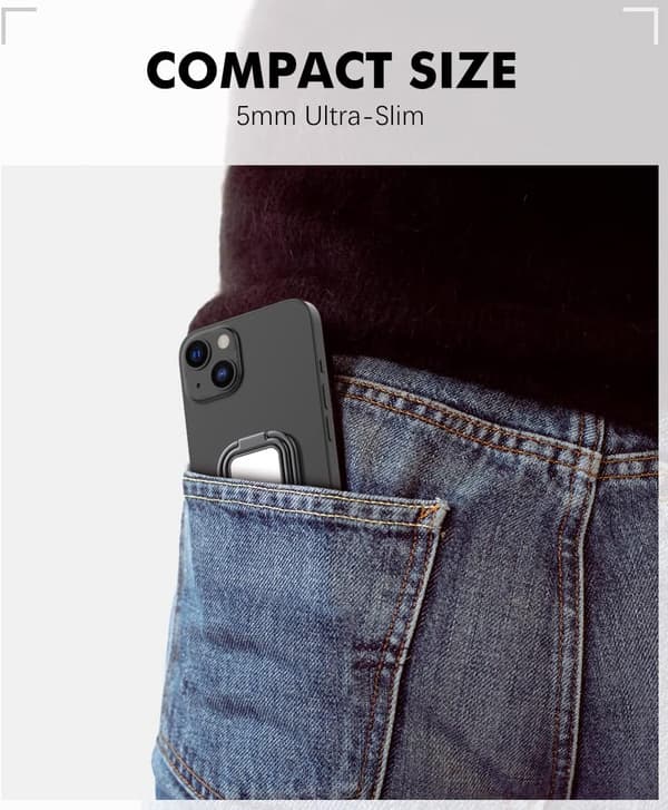 (med Universal Magnetisk Bilholder) Mobiltelefonholder Ring 360°
