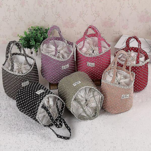 Termisk Isolerad Oxford Picknick Matkylväska Tote Förvaring Isväskor | Lunchväskor (rosa)