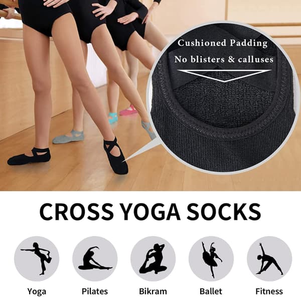 2 par frottésockor yoga strumpor båtstrumpor bomullsstrumpor prickiga