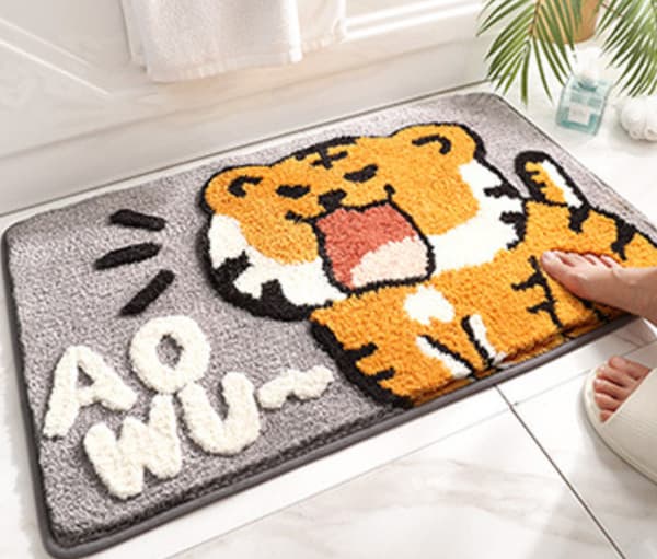 Oooo Tiger Cartoon Hembadsrumsmatta 50*80cm,