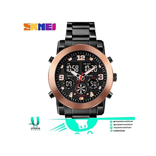 Herre 1642 Multifunktionel Stilful Fashion Oem Udendørs Ur Dual Time