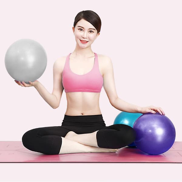 Minifitboll för Stabilitet, Pilates, Yoga, Balans, Coreträning, Stretching Grey