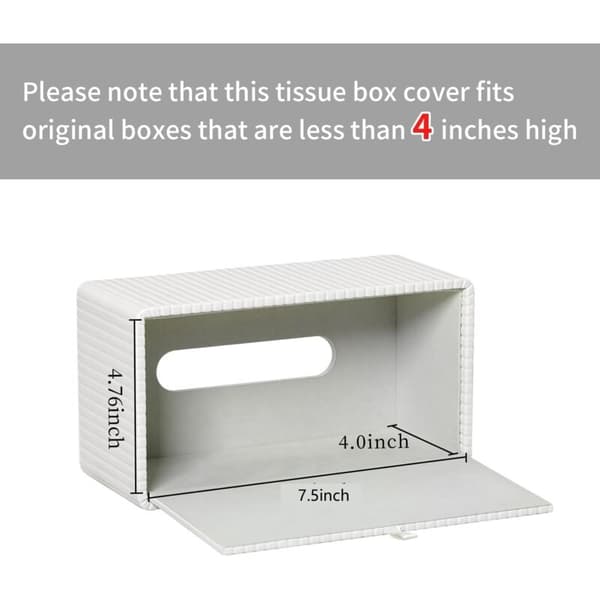 Näsdukslåda i PU-läder – Rektangulär design med magnetiskt lock – Mått 19x12x10 cm