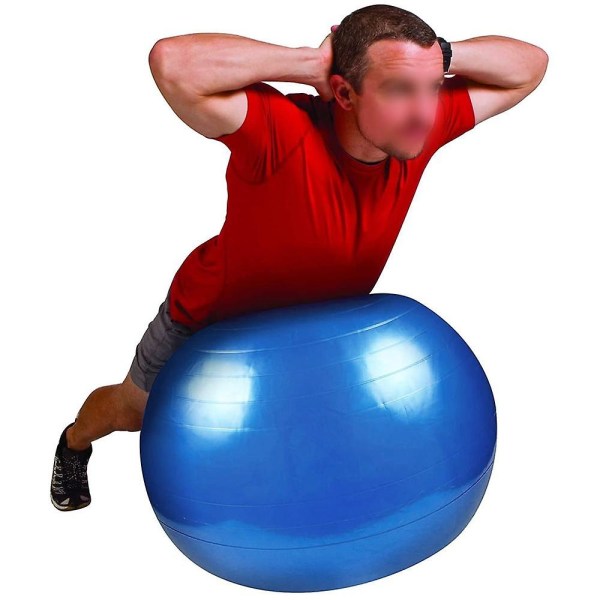 Balansestabilitetsball, yogaball med pumpe Blue 75Cm