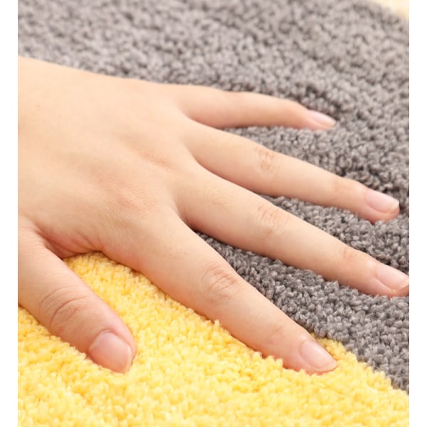 Absorberande golvmattor, halkfria mattor för badrumsingångar, badrumsmatta för hem (svart och gul, 80*120 cm (32*48 tum)),